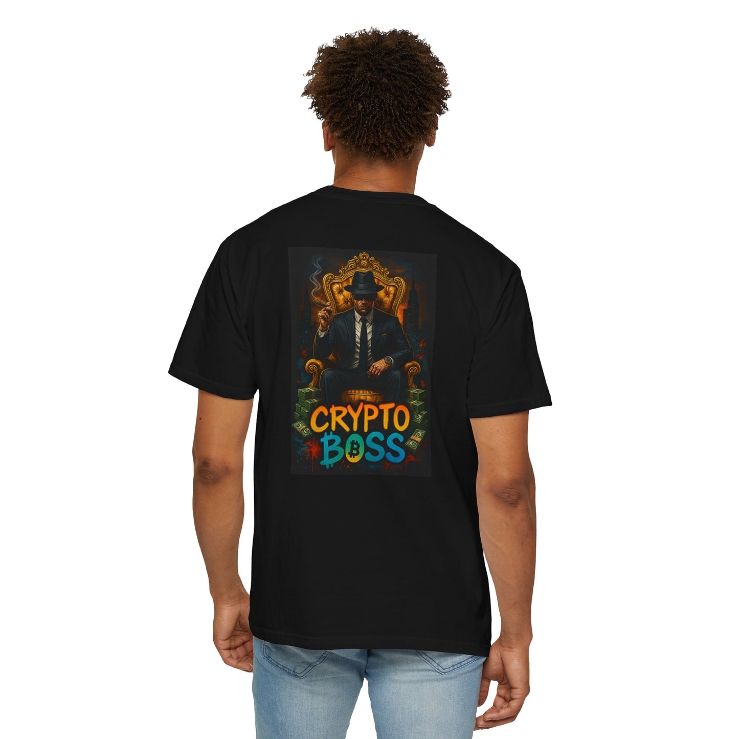 Crypto Boss Unisex Garment-Dyed T-Shirt