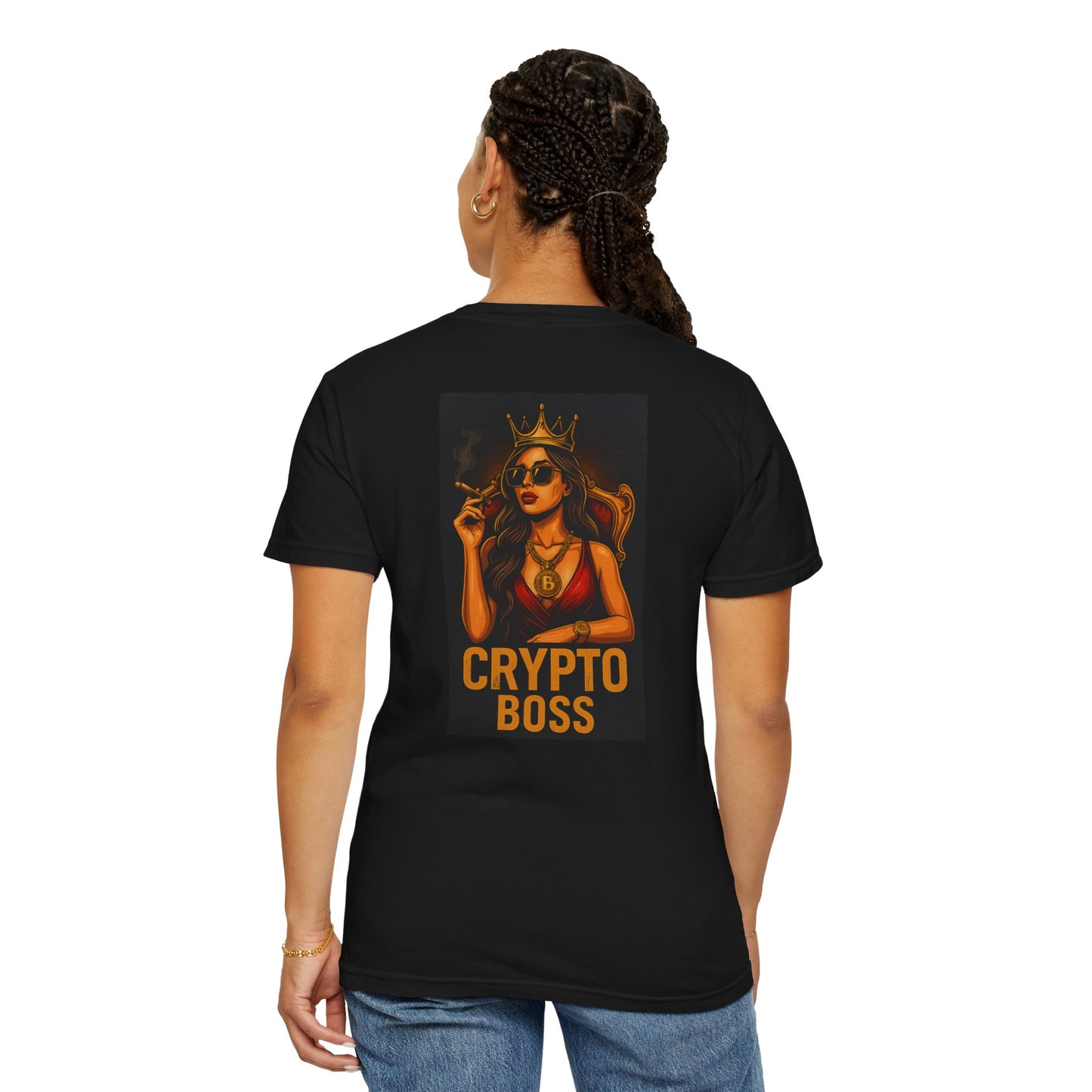 Crypto Boss Unisex Garment-Dyed T-Shirt