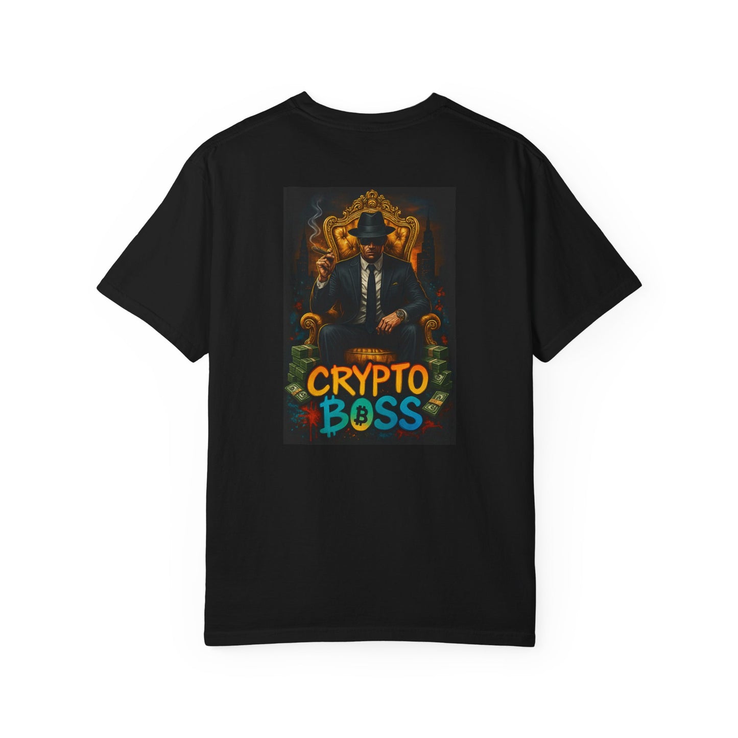 Crypto Boss Unisex Garment-Dyed T-Shirt