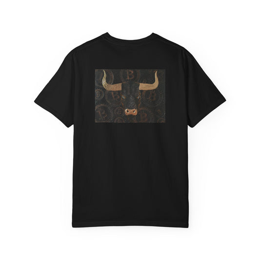 Vintage Bull Graphic T-Shirt - Casual Wear, Gift for Crypto Enthusiasts, Unique Collectible Tee, Cool Men's Apparel, Trendy Unisex Top