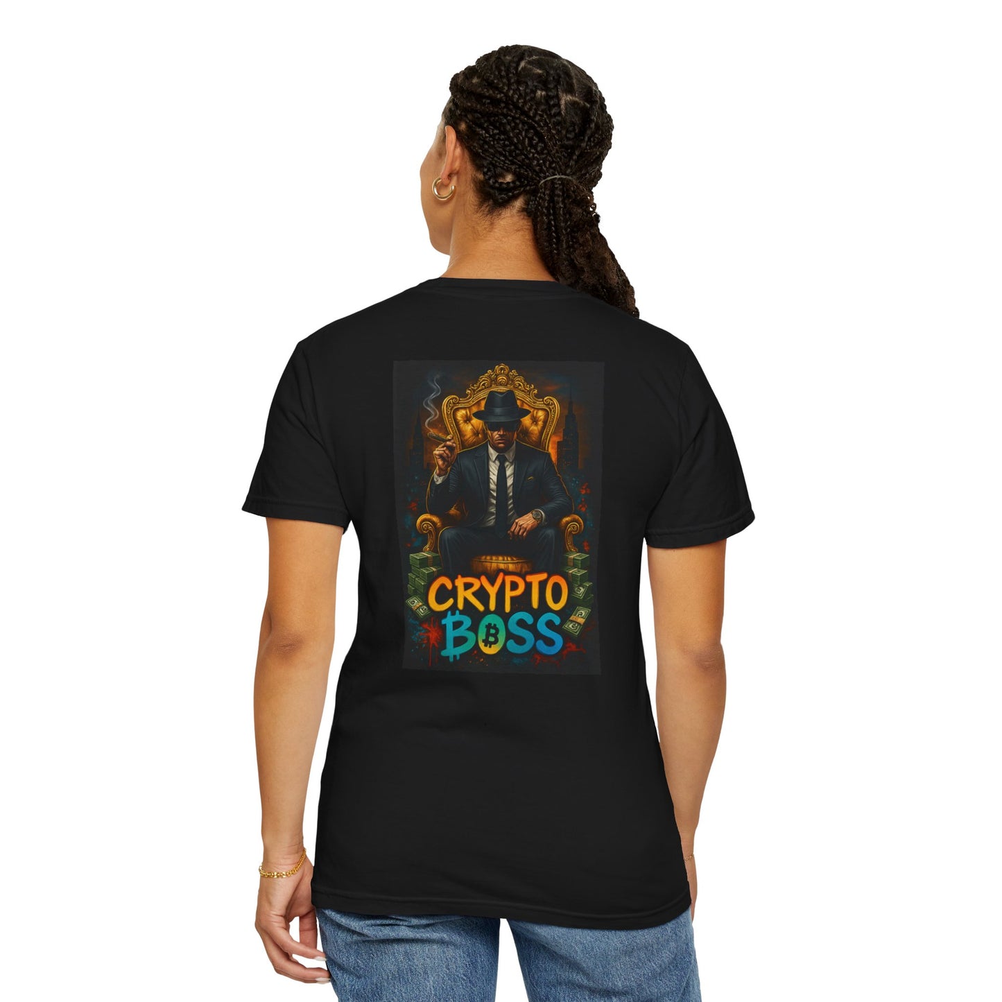 Crypto Boss Unisex Garment-Dyed T-Shirt
