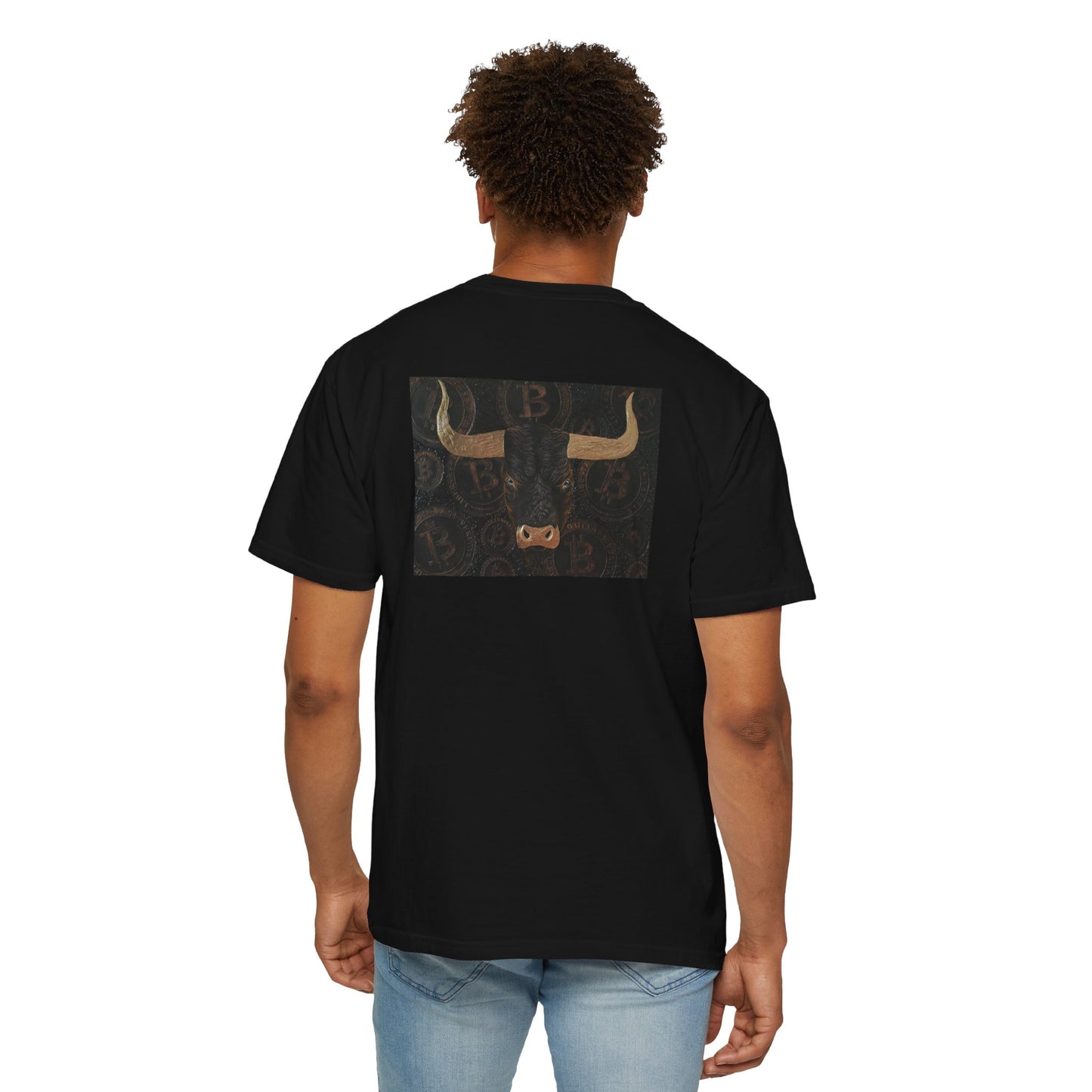 Vintage Bull Graphic T-Shirt - Casual Wear, Gift for Crypto Enthusiasts, Unique Collectible Tee, Cool Men's Apparel, Trendy Unisex Top